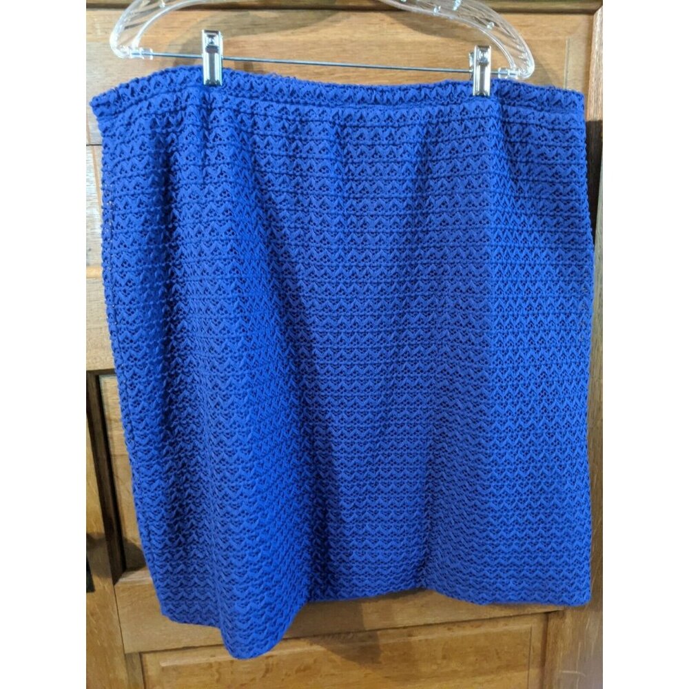 Catos Size 22/24W Purple Skirt Lace Knit Lined Midi Modest
